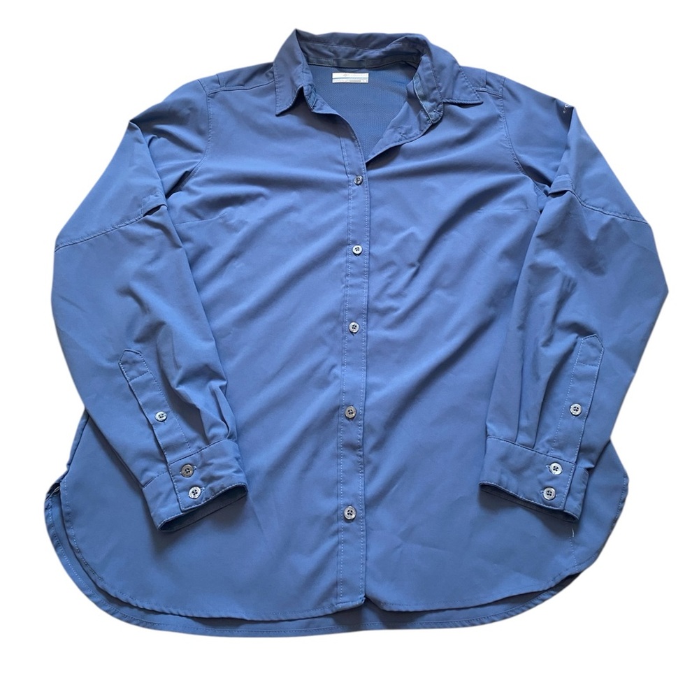 Womens Columbia Blue Botton Up